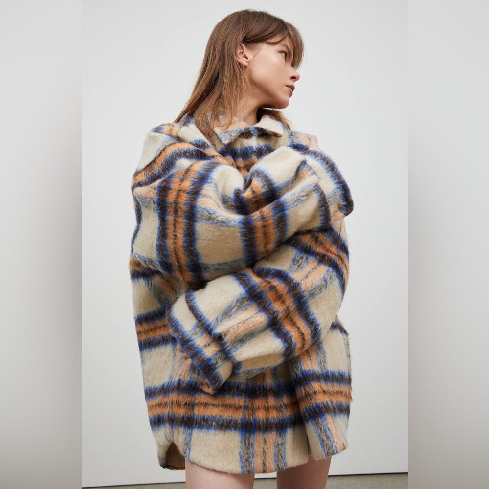 Sourceunknown Checker Wool-Blend Oversized Shacket - image 2